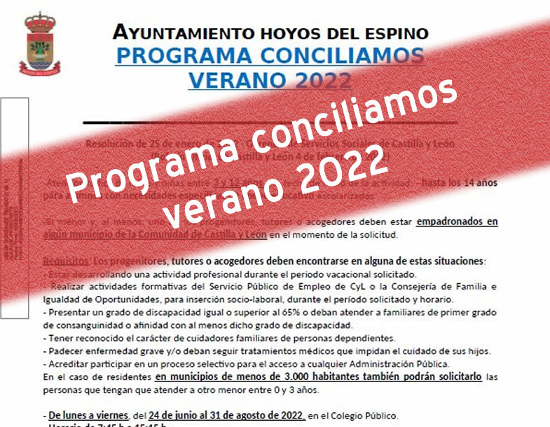 Programa conciliamos verano 2022