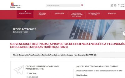 Subvenciones destinadas a proyectos de eficiencia energética y economía circular de empresas turísticas