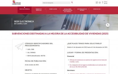 Subvenciones destinadas a la mejora de la accesibilidad de viviendas (2025)