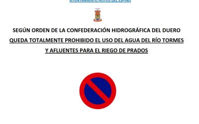 Prohibido uso agua del río Tormes